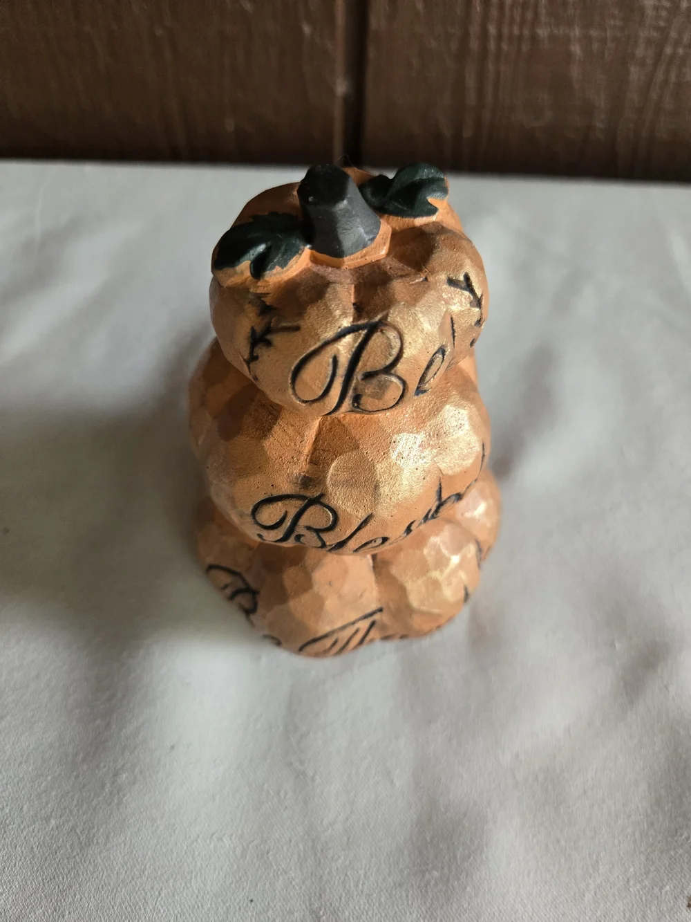 Be Blessed Be Thankful Stacked Pumpkin Decor